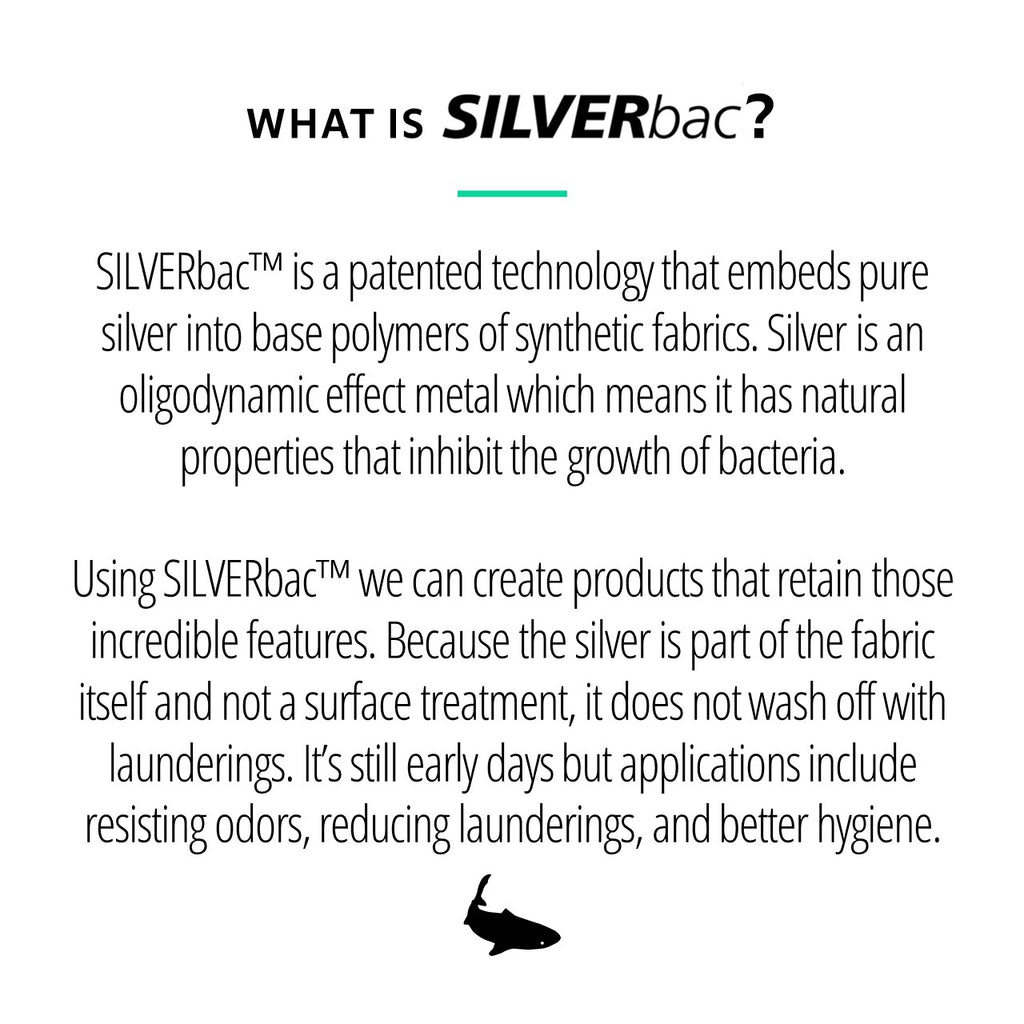 INHERENT - What is SILVERbac? - SILVERbac™ is a patented technology that embeds pure silver into base polymers of synthetic fabrics. Silver is an oligodynamic effect metal which means it has natural properties that inhibit the growth of bacteria.  Usin...